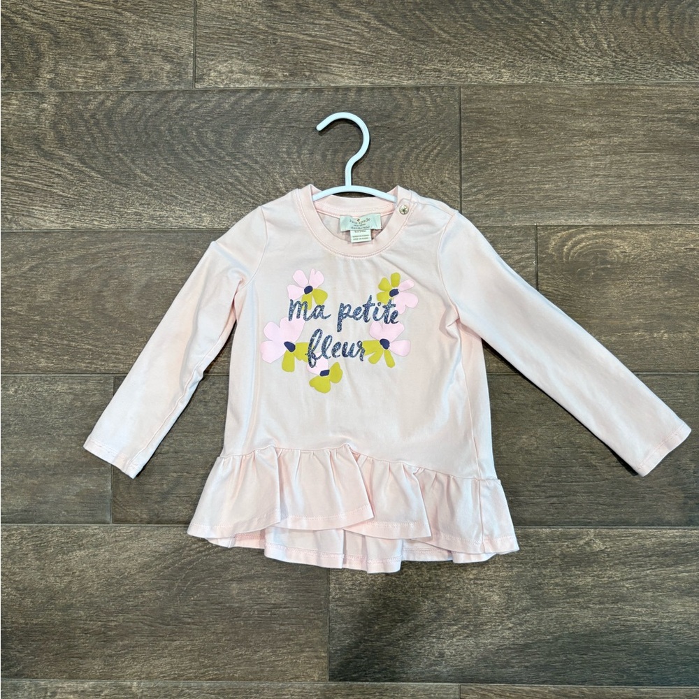 Kate Spade Light Pink Long Sleeve Kids Top